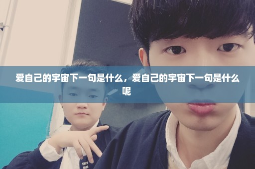 爱自己的宇宙下一句是什么，爱自己的宇宙下一句是什么呢 