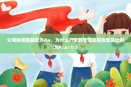 父母体细胞基因为Aa，为什么产生的生殖细胞类型及比例为A:a=1:1