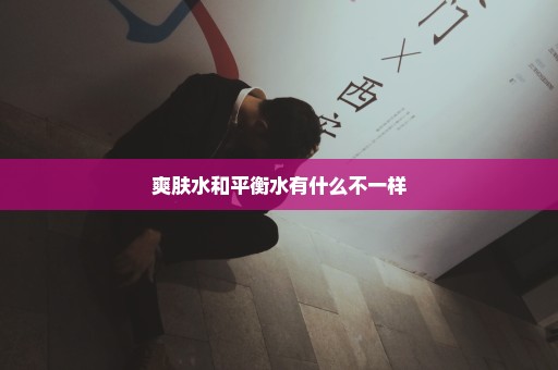爽肤水和平衡水有什么不一样