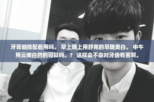 牙膏能搭配着用吗。 早上晚上用舒克的早晚美白。 中午用云南白药的可以吗。？ 这样会不会对牙齿有害啊。