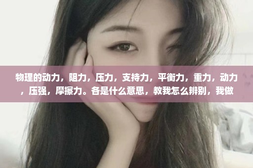 物理的动力，阻力，压力，支持力，平衡力，重力，动力，压强，摩擦力。各是什么意思，教我怎么辨别，我做