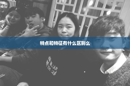 特点和特征有什么区别么