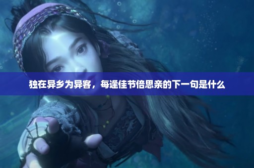 独在异乡为异客，每逢佳节倍思亲的下一句是什么