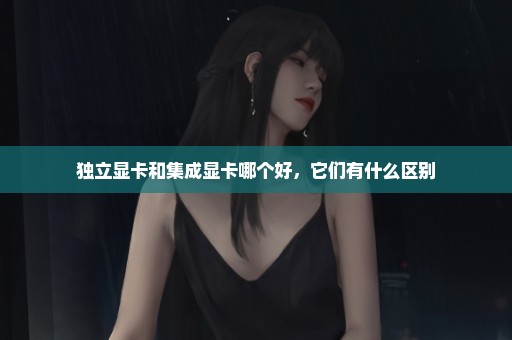 独立显卡和集成显卡哪个好，它们有什么区别