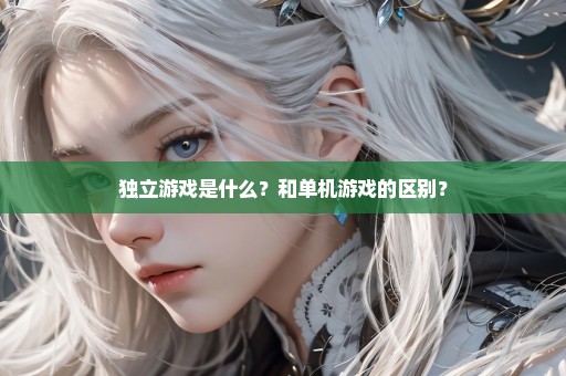 独立游戏是什么？和单机游戏的区别？
