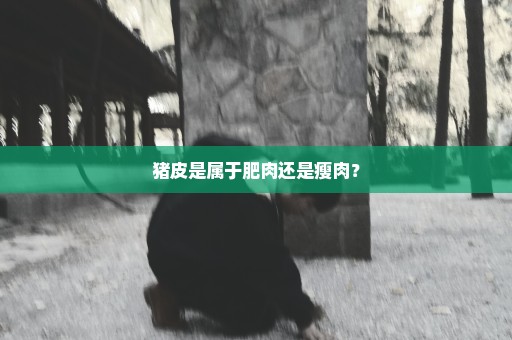 猪皮是属于肥肉还是瘦肉？