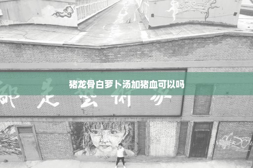 猪龙骨白萝卜汤加猪血可以吗