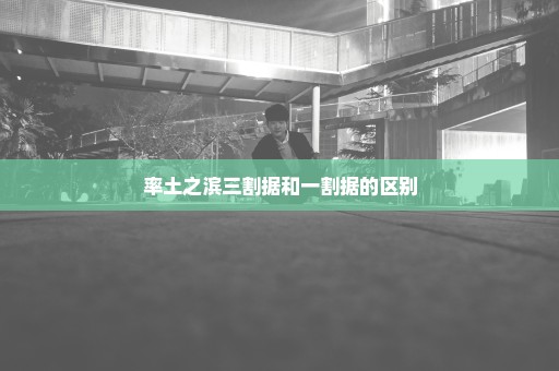 率土之滨三割据和一割据的区别