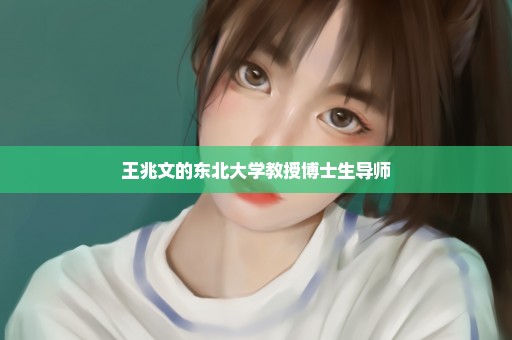王兆文的东北大学教授博士生导师