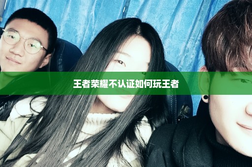 王者荣耀不认证如何玩王者