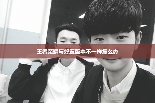 王者荣耀与好友版本不一样怎么办