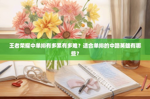 王者荣耀中单排有多累有多难？适合单排的中路英雄有哪些？