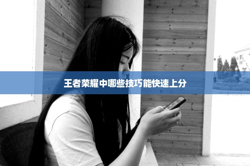 王者荣耀中哪些技巧能快速上分