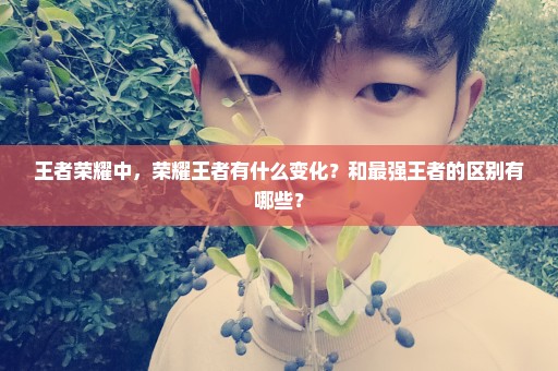王者荣耀中，荣耀王者有什么变化？和最强王者的区别有哪些？