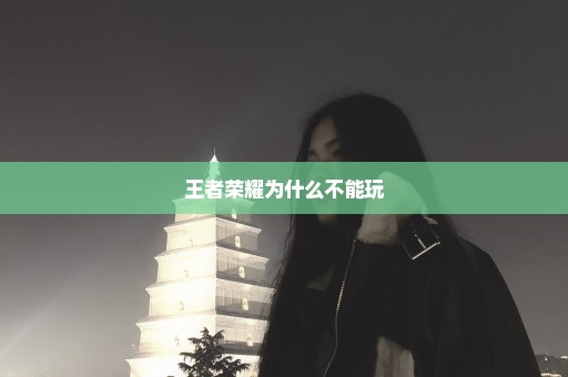 王者荣耀为什么不能玩