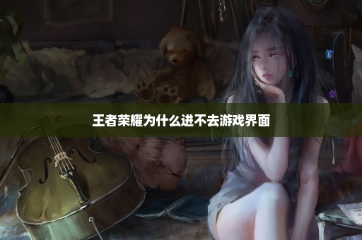 王者荣耀为什么进不去游戏界面