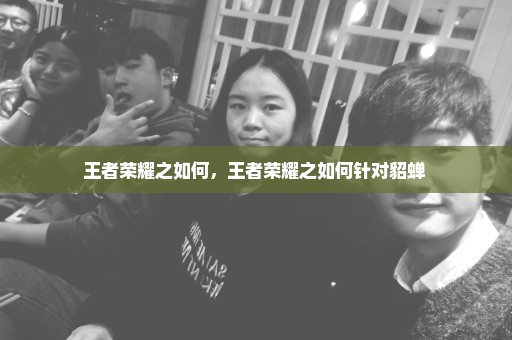 王者荣耀之如何，王者荣耀之如何针对貂蝉 