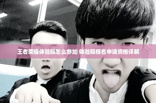 王者荣耀体验服怎么参加 体验服报名申请资格详解