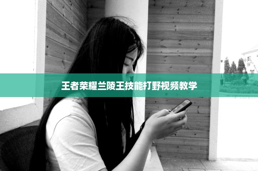 王者荣耀兰陵王技能打野视频教学