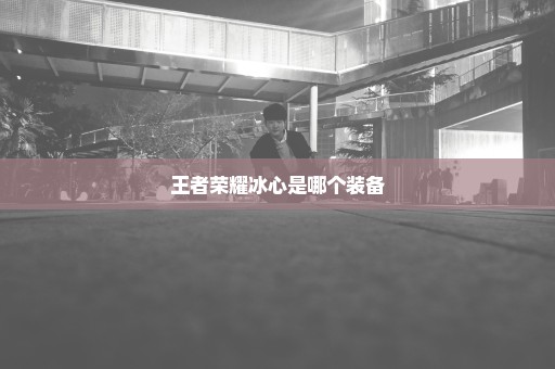 王者荣耀冰心是哪个装备