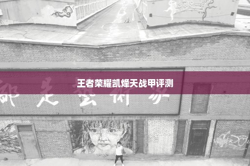 王者荣耀凯烽天战甲评测