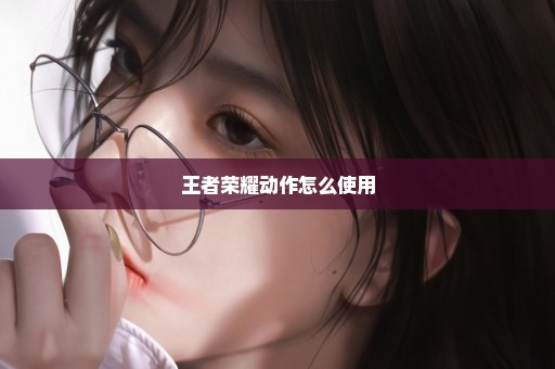 王者荣耀动作怎么使用