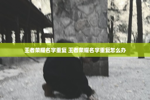 王者荣耀名字重复 王者荣耀名字重复怎么办