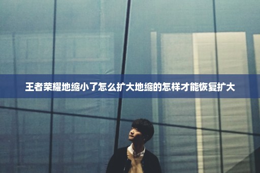 王者荣耀地缩小了怎么扩大地缩的怎样才能恢复扩大