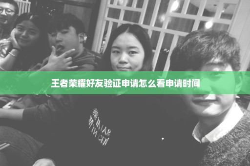 王者荣耀好友验证申请怎么看申请时间