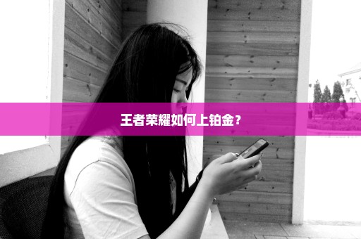王者荣耀如何上铂金？