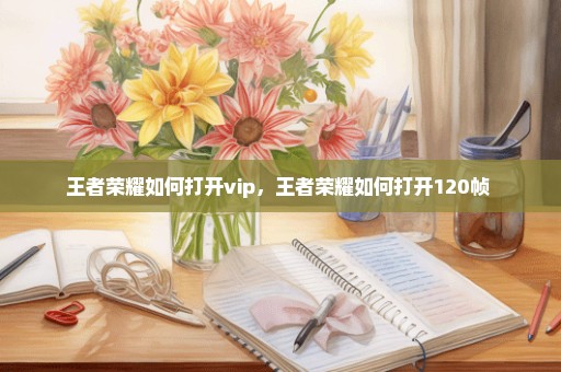 王者荣耀如何打开vip，王者荣耀如何打开120帧 