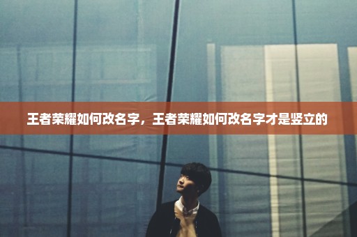 王者荣耀如何改名字，王者荣耀如何改名字才是竖立的 