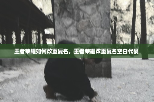 王者荣耀如何改重复名，王者荣耀改重复名空白代码 
