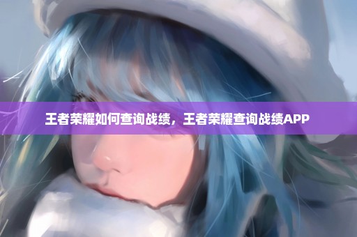 王者荣耀如何查询战绩，王者荣耀查询战绩APP 