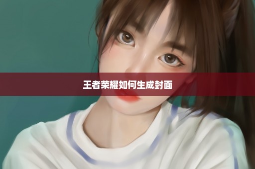 王者荣耀如何生成封面