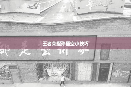 王者荣耀孙悟空小技巧