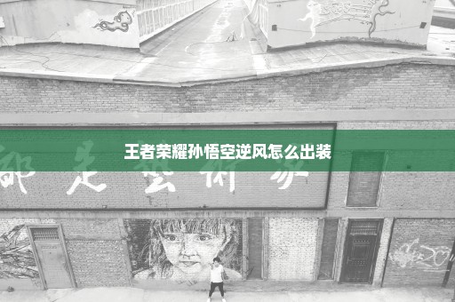 王者荣耀孙悟空逆风怎么出装