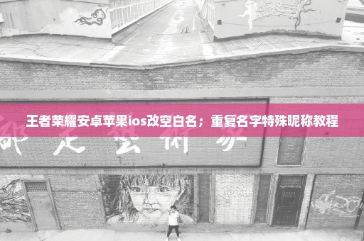王者荣耀安卓苹果ios改空白名；重复名字特殊昵称教程