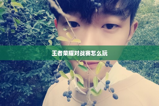 王者荣耀对战赛怎么玩