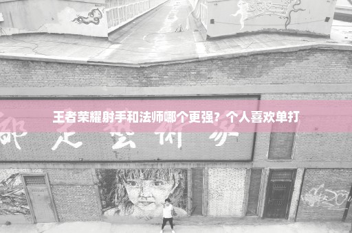 王者荣耀射手和法师哪个更强？个人喜欢单打