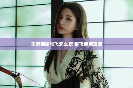 王者荣耀张飞怎么玩 张飞使用攻略