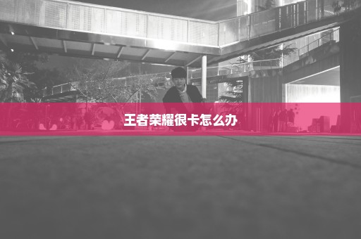 王者荣耀很卡怎么办