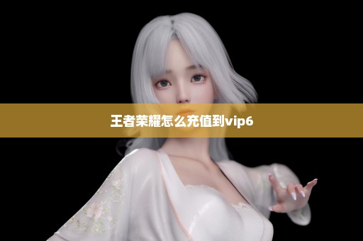 王者荣耀怎么充值到vip6