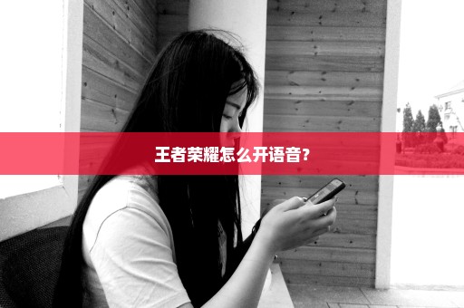 王者荣耀怎么开语音？