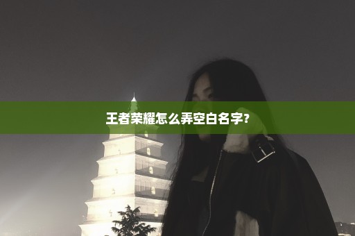 王者荣耀怎么弄空白名字？