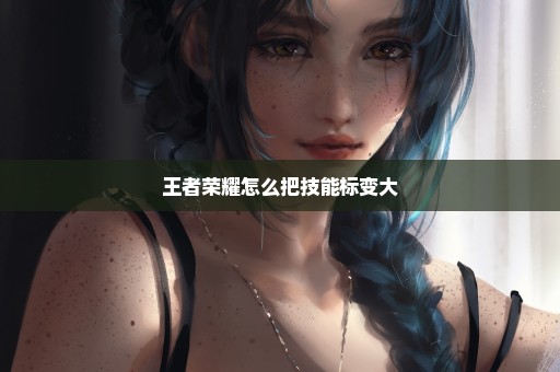 王者荣耀怎么把技能标变大