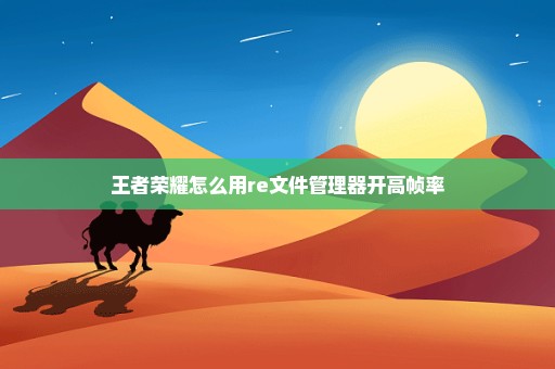 王者荣耀怎么用re文件管理器开高帧率