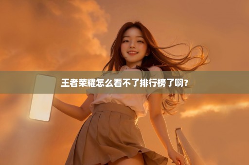 王者荣耀怎么看不了排行榜了啊？