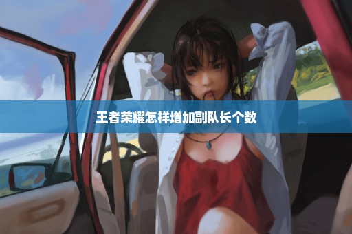 王者荣耀怎样增加副队长个数