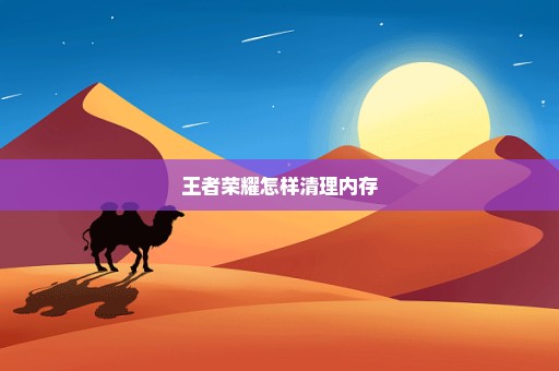 王者荣耀怎样清理内存